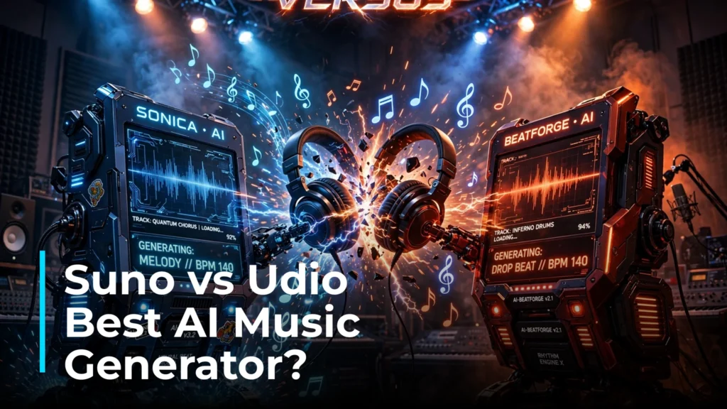 Suno vs Udio AI music generator comparison 2026
